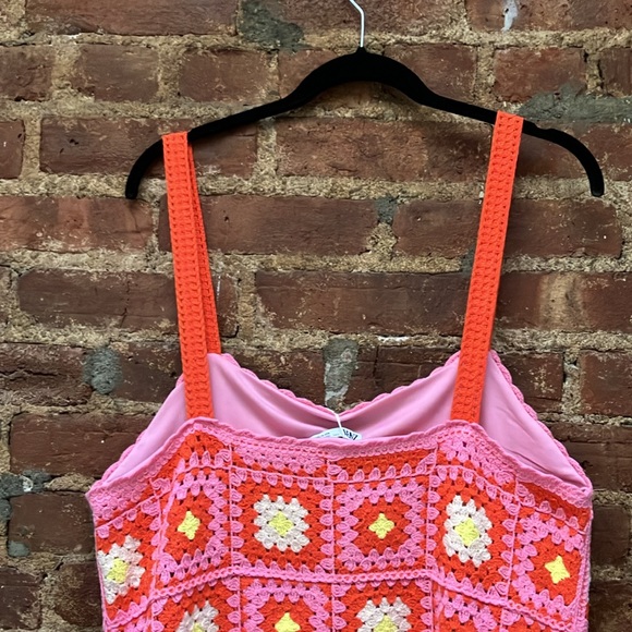 Zara Crochet Mini Dress Sz L - Picture 4 of 4